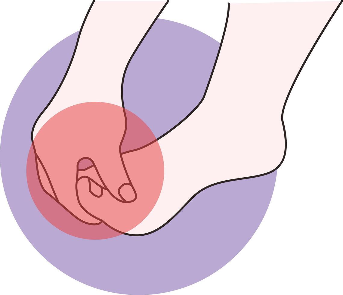 Hand and Leg Pain Sick Illustration in Cartoon Design vector