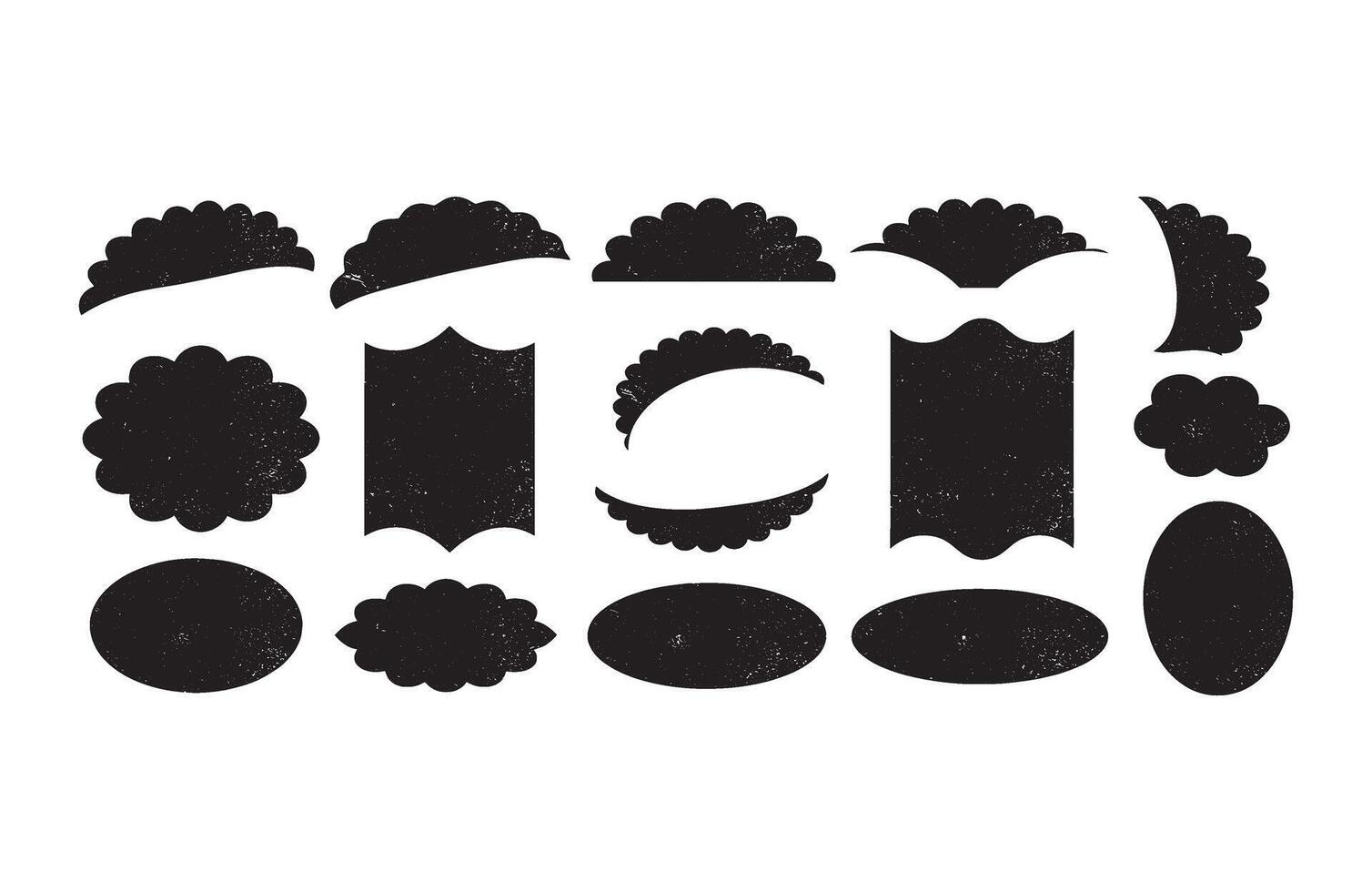 Luxury Glitter Frame Shape Icons Set vector