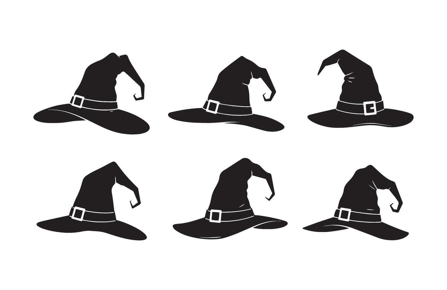 Halloween Witch Hat Fantasy Set vector