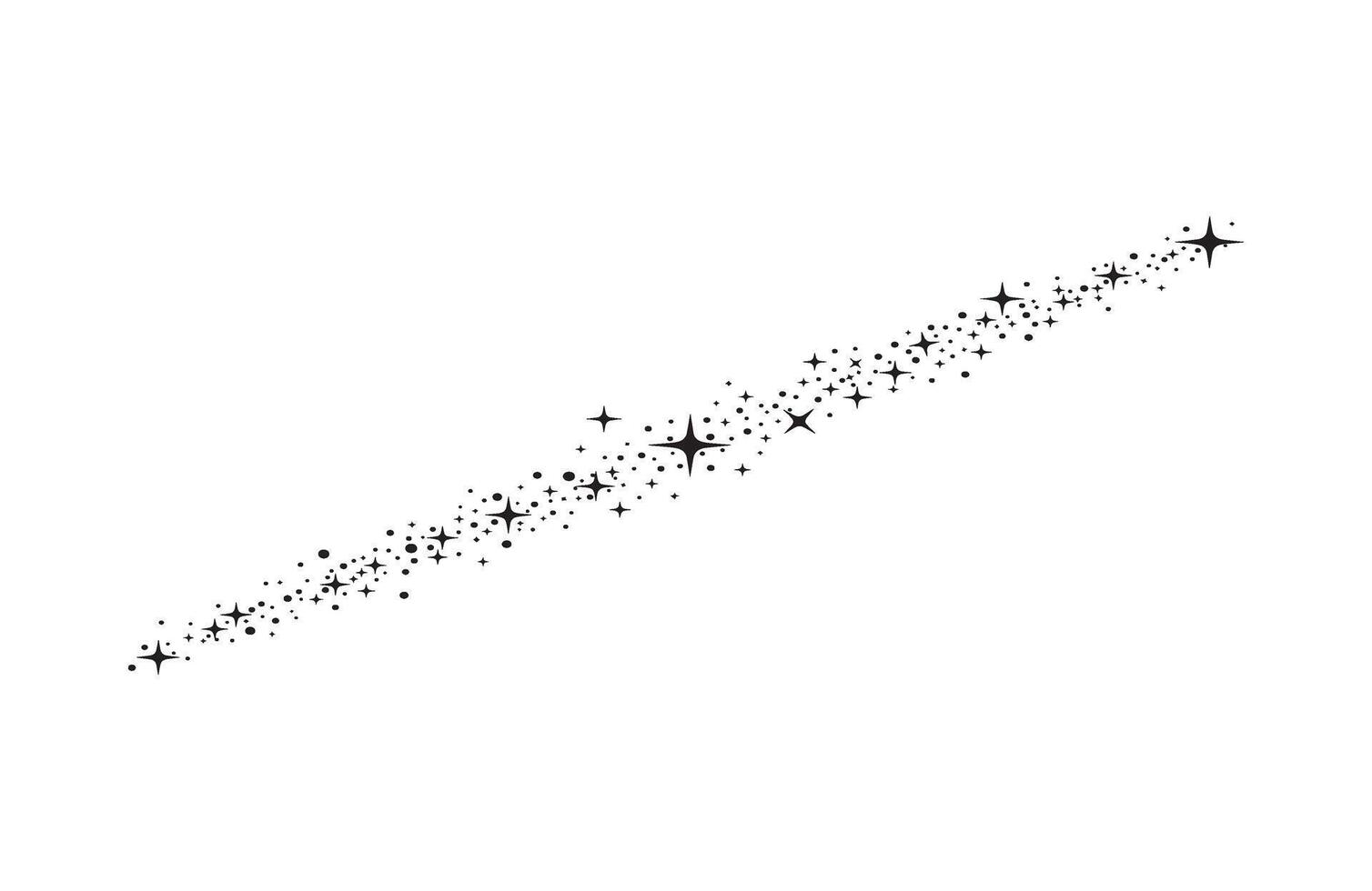 Sleek Shooting Starry Sprinkle Design vector