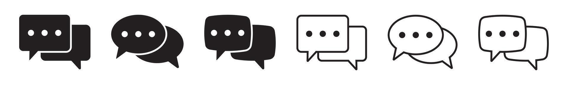 Chat icon. Speech bubble icons. Dialogue icons. vector