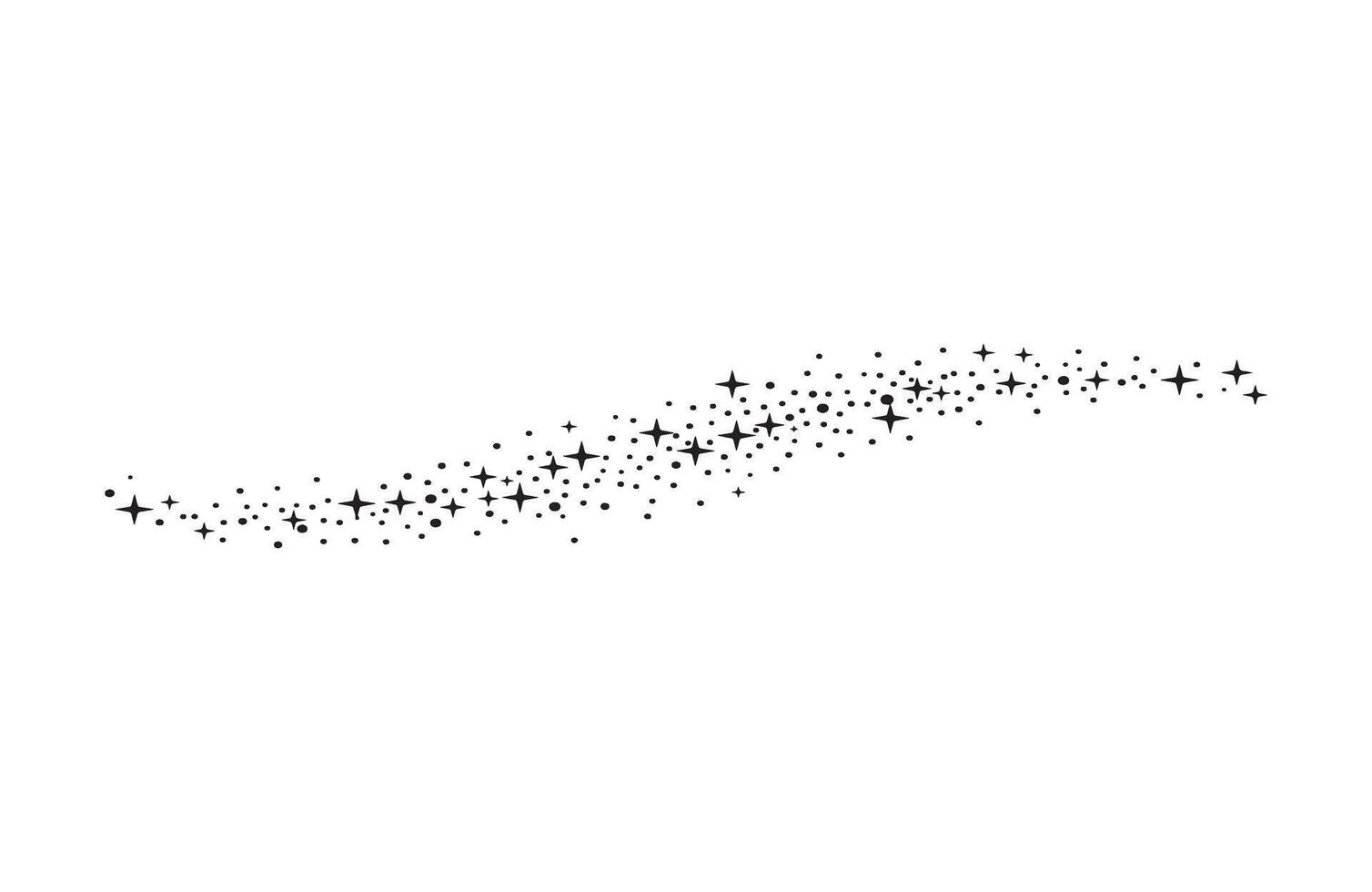 Starry Sprinkle Trail Shooting Twinkle vector