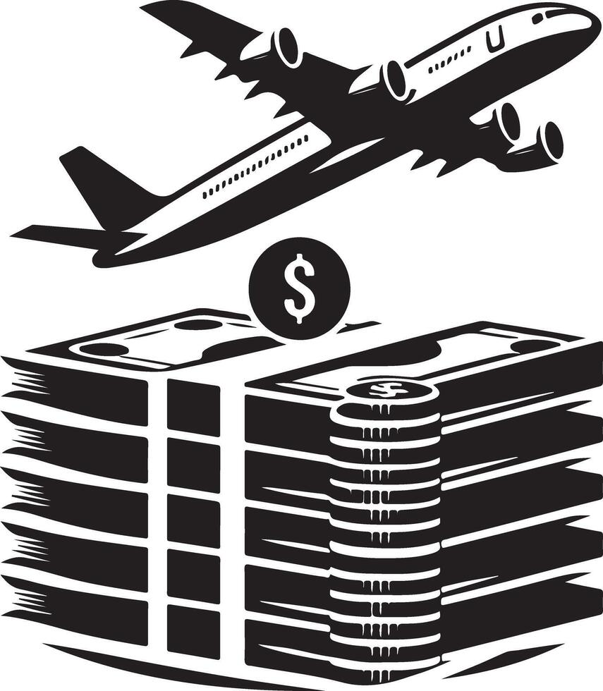 Money silhouette design art illustration vector