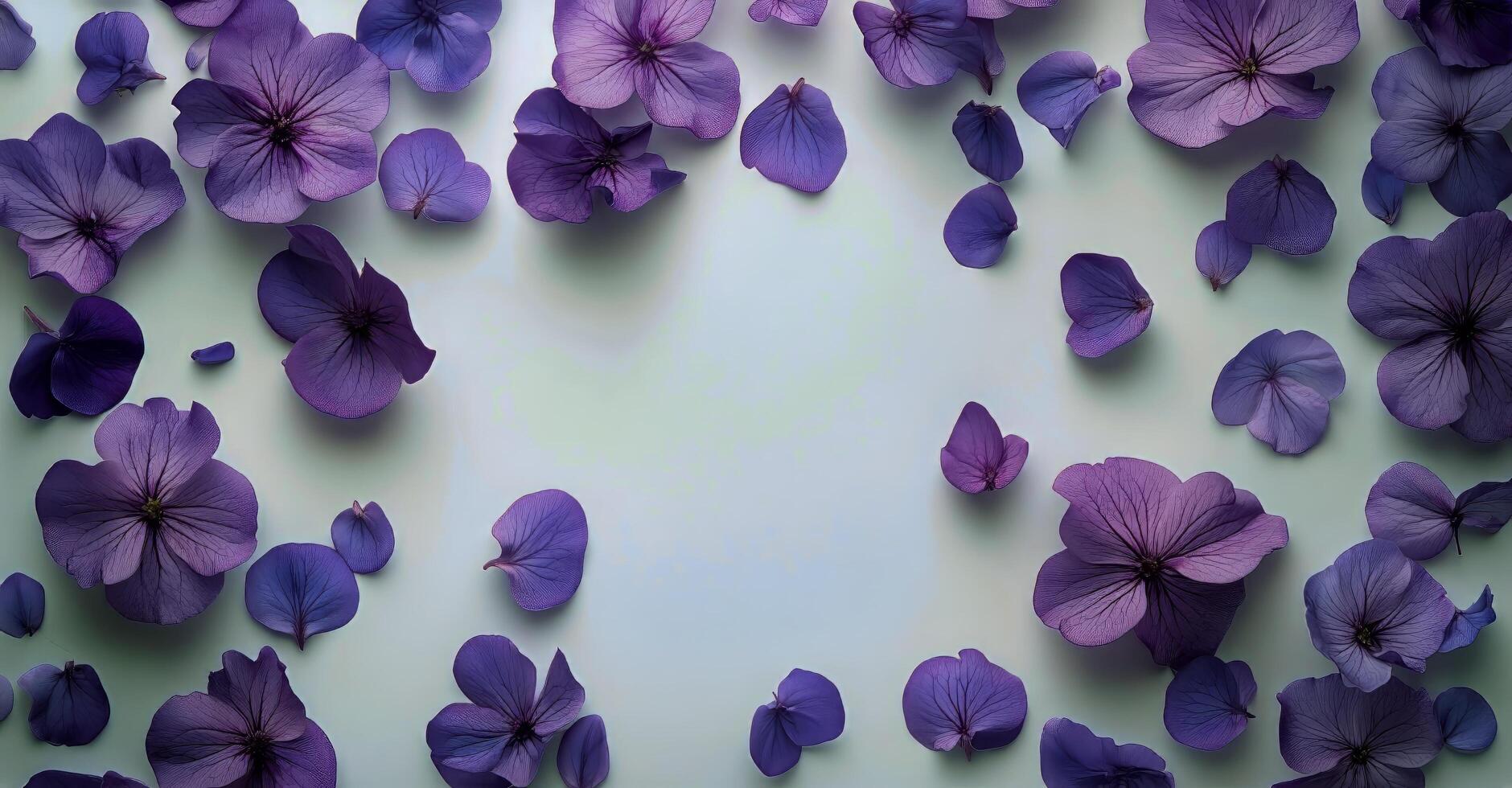 Purple flowers on a white background photo