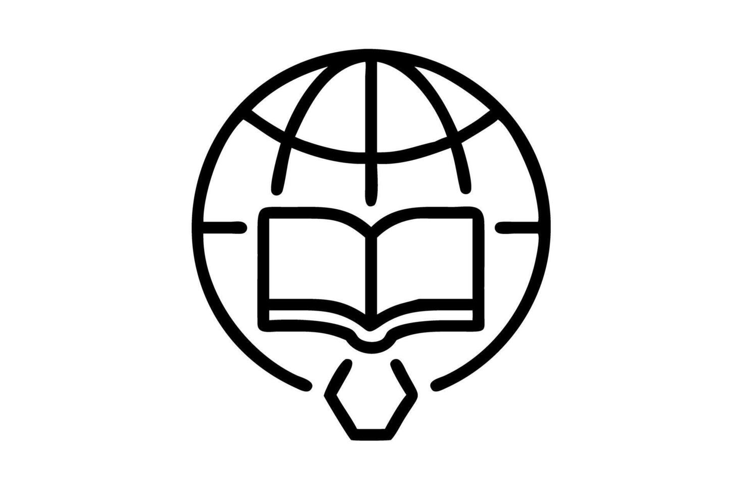 World Book and Copyright Day celebration with readers enjoying books in a globe shaped library emphasizing education and creativity vector