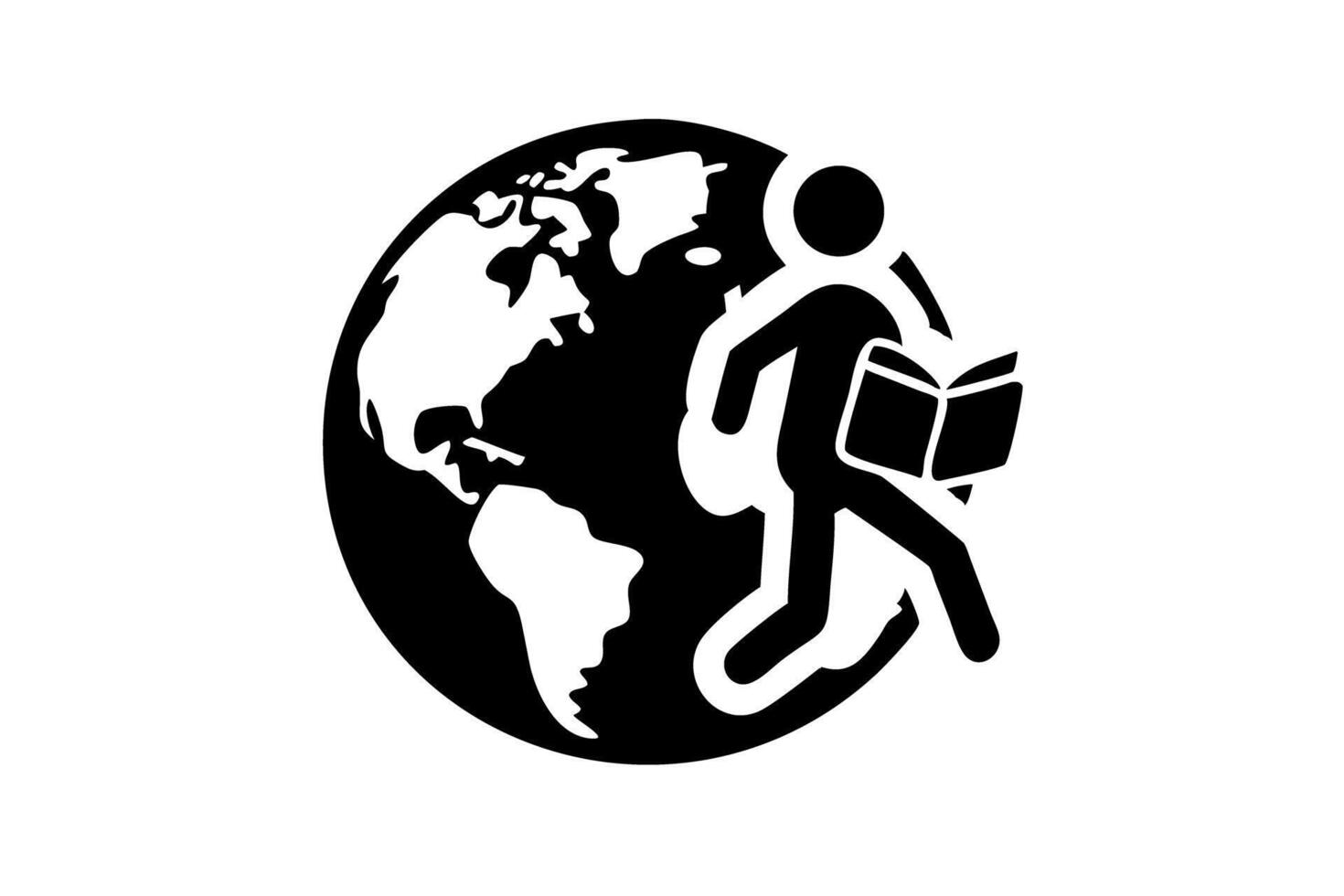 World Book and Copyright Day illustrated with a global library design and people reading books, symbolizing education and awareness vector