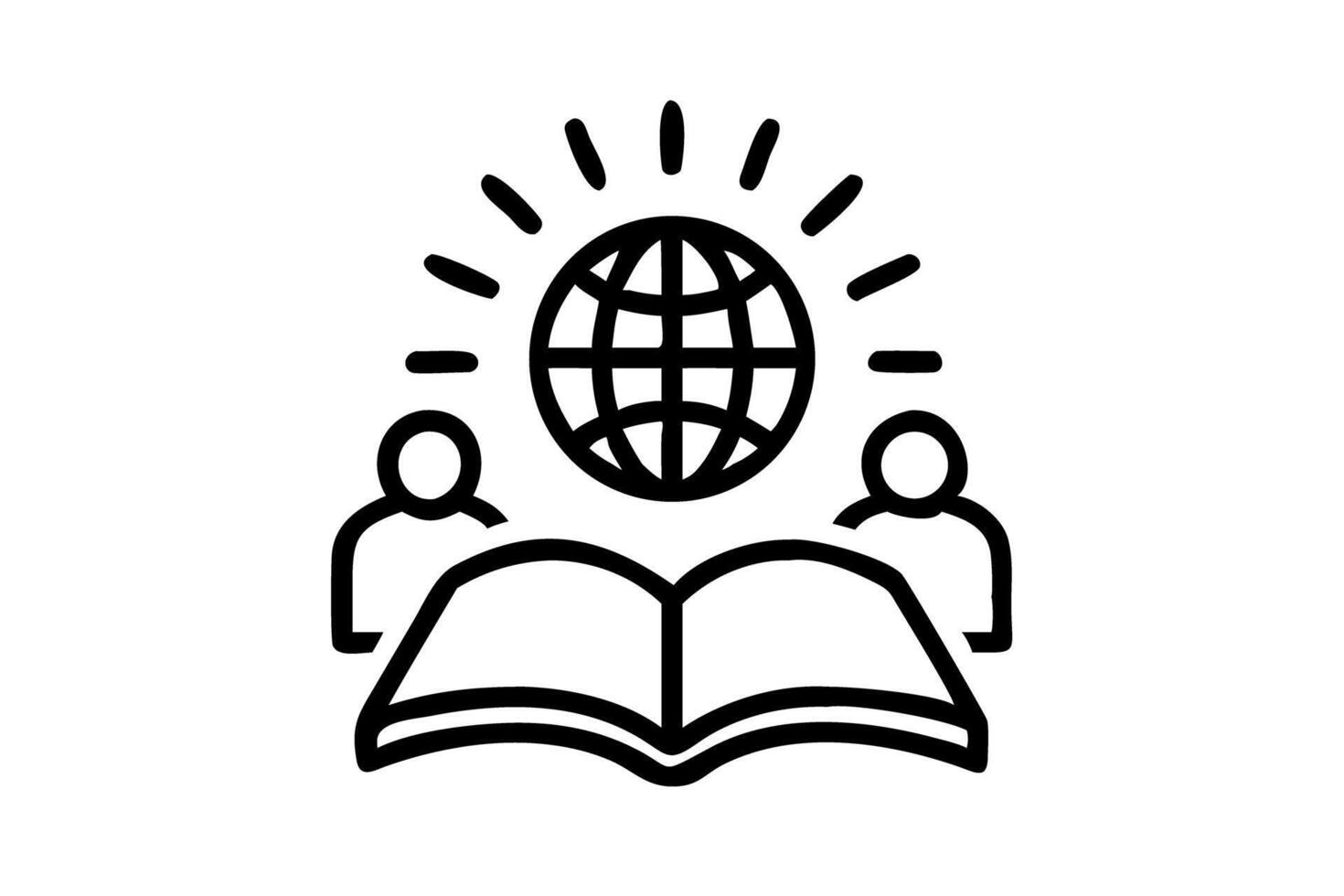 An open book with golden light pouring out, symbolizing the illumination of knowledge for World Book and Copyright Day vector