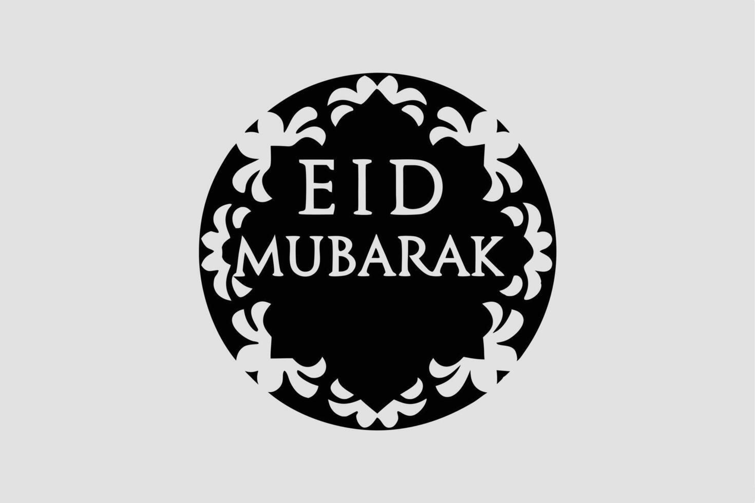 A beautiful blend of floral details and Eid Mubarak typography, symbolizing celebration and joy, perfect for festive occasions and greetings vector