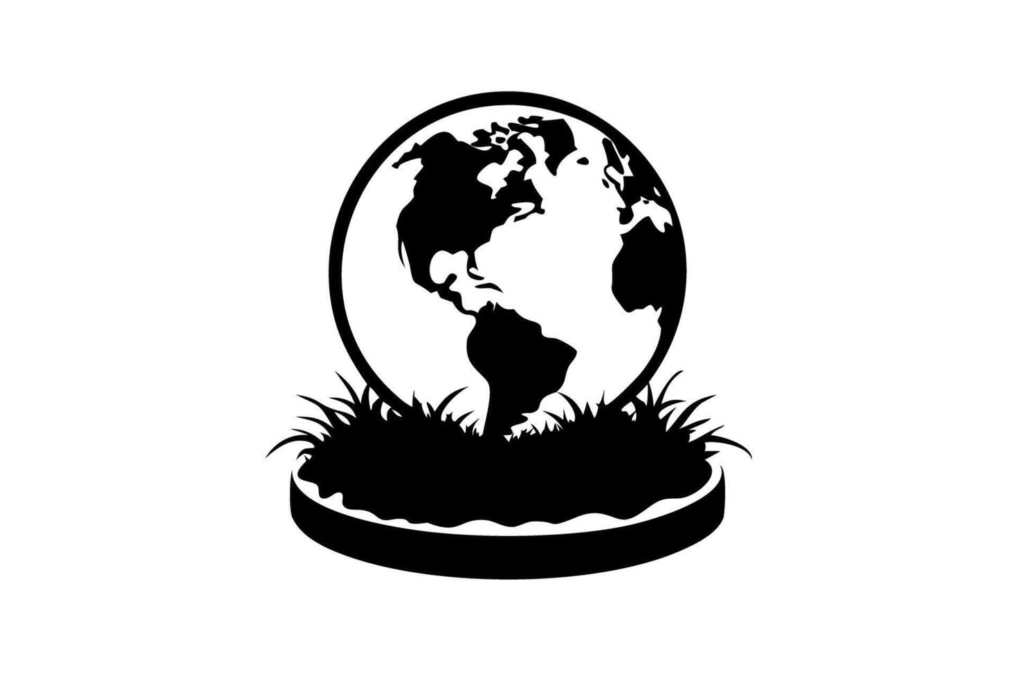 Global Environmental Conservation Grassland Earth Day Planet Earth Ecology Sustainability vector