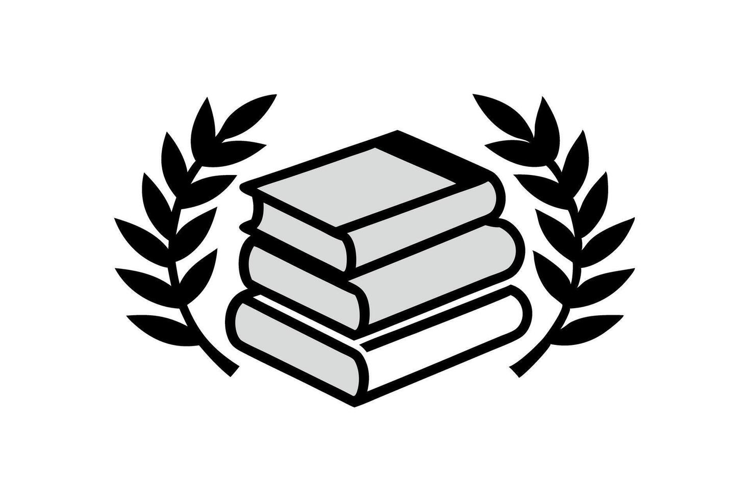 World Book Day Education, nature, and growth intertwined in a stack of books with emerging green leaves vector