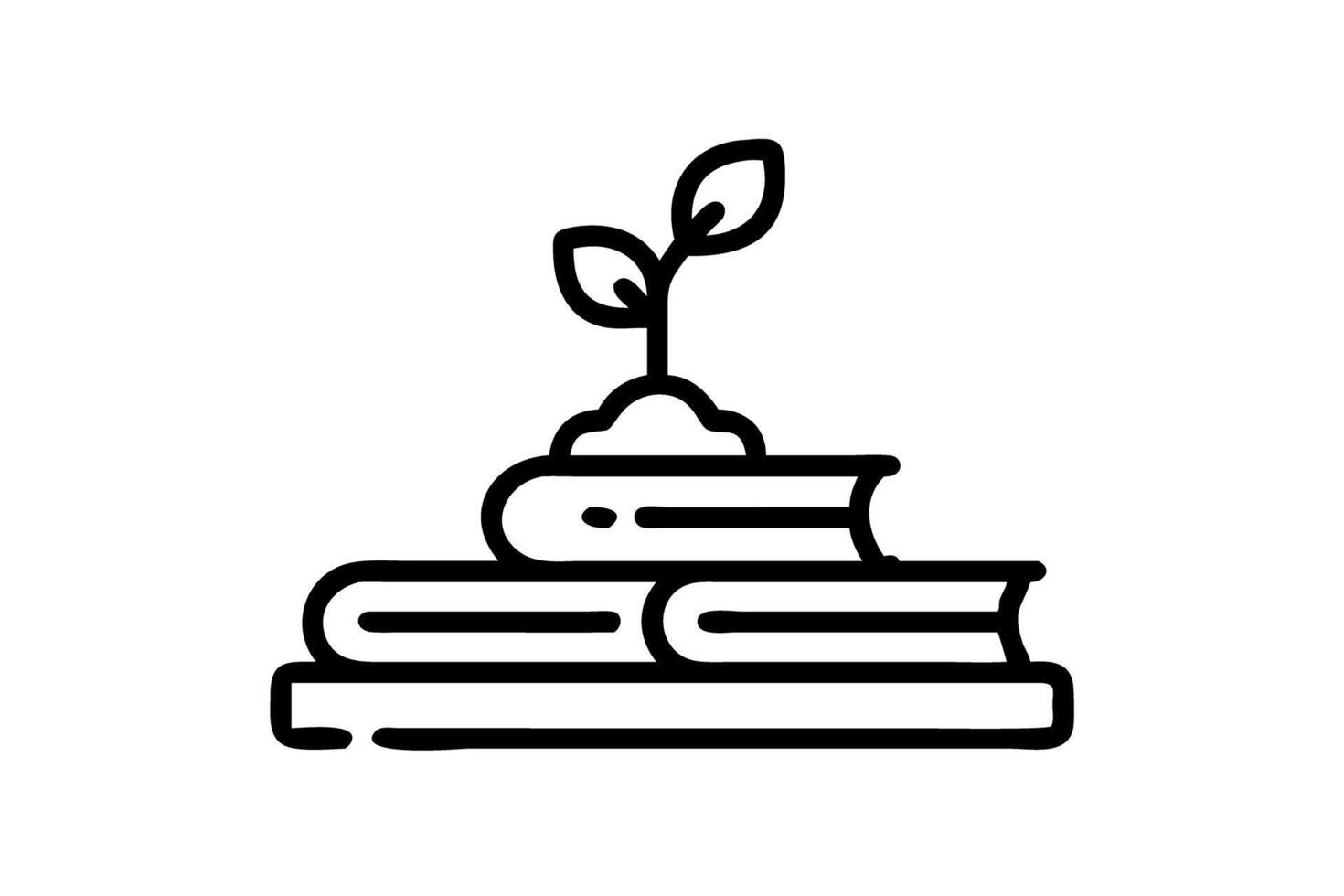 World Book Day A growing tree symbolizing knowledge, education, and environmental sustainability on books vector