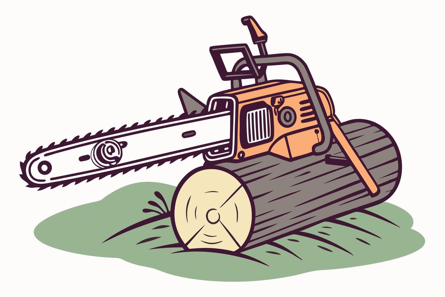 a log splitter machine used for cutting firewood, designed for efficient splitting of logs into manageable pieces vector