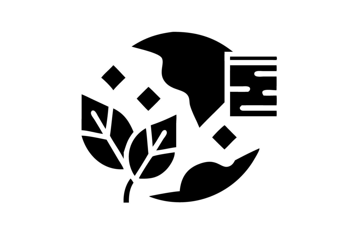 Modern Earth Day poster design with leaf motifs and abstract shapes to highlight the importance of environmental conservation vector