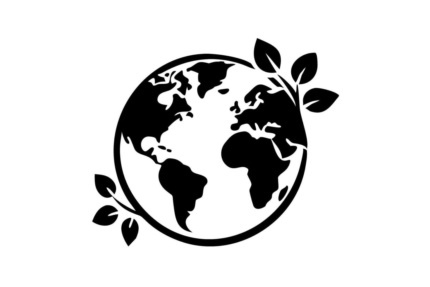 Earth Day celebration with nature, plants, and butterflies in a colorful illustration, promoting eco friendly awareness and sustainability vector