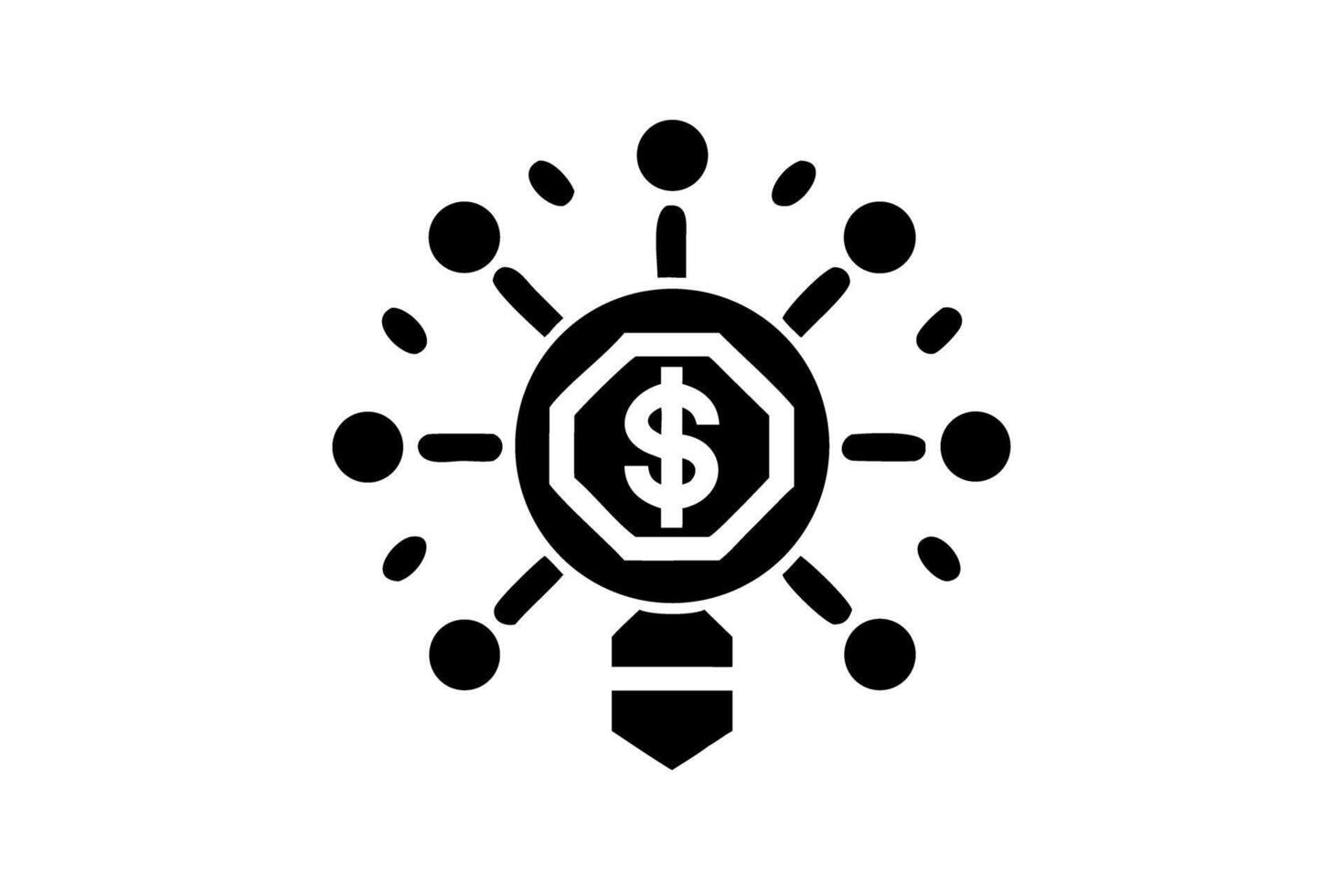 Cash Flow growth concept with creative idea symbolized by lightbulb and dollar sign, business innovation illustration vector