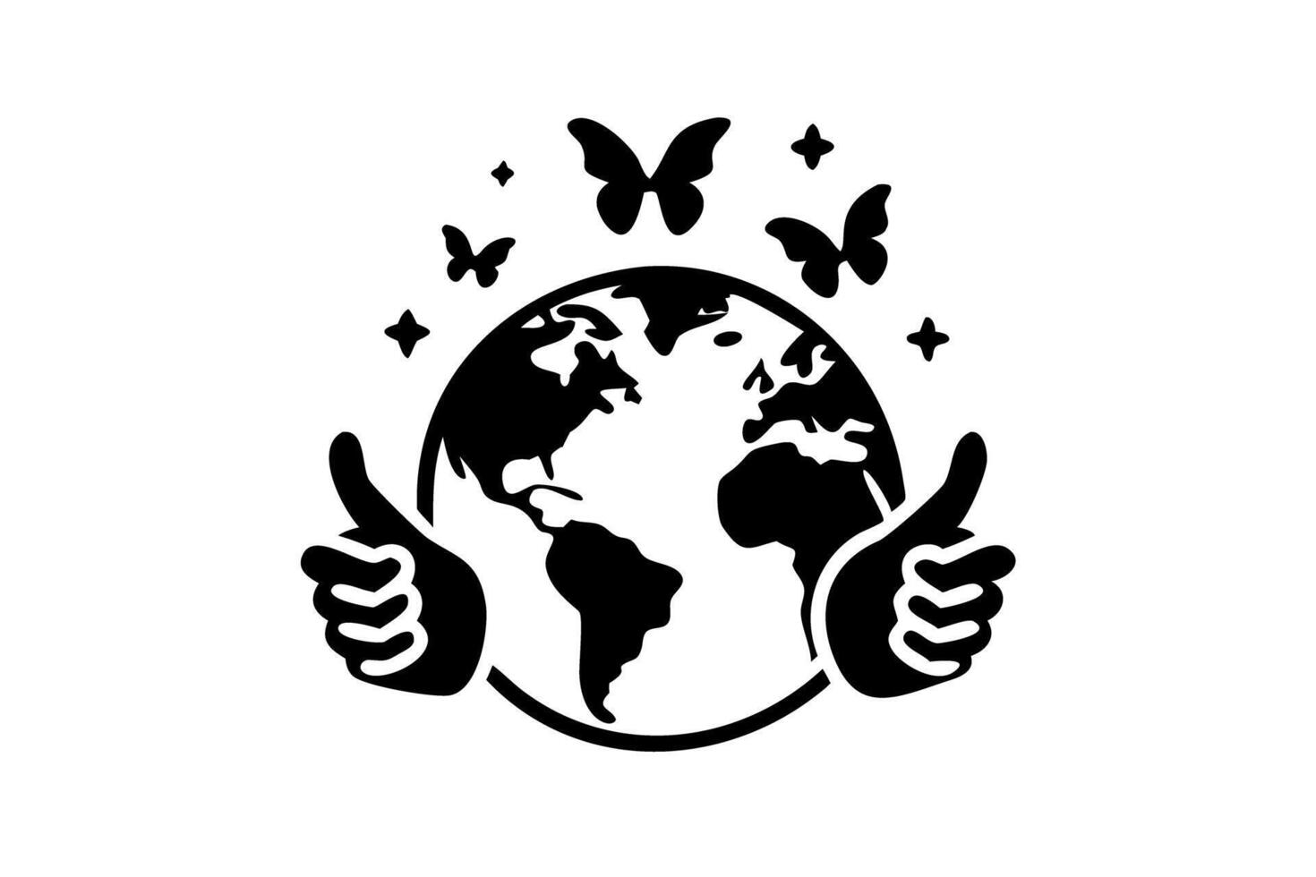 Positive Global Change Encouraging Environmental Green energy Earth Day Conservation and Sustainability Through Teamwork vector