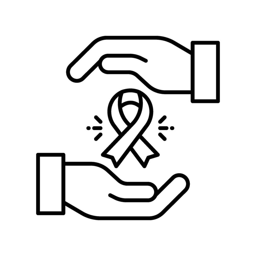 Ribbon outline icon. EPS 10 file vector
