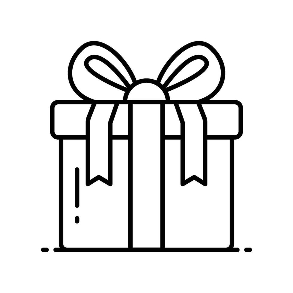 Gift box. outline icon. EPS 10 file vector