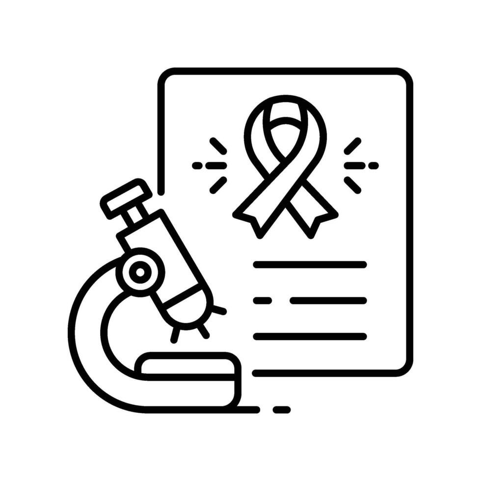 Cancer Research outline icon. EPS 10 file vector