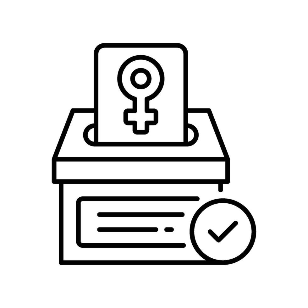 Vote right. outline icon. EPS 10 file vector