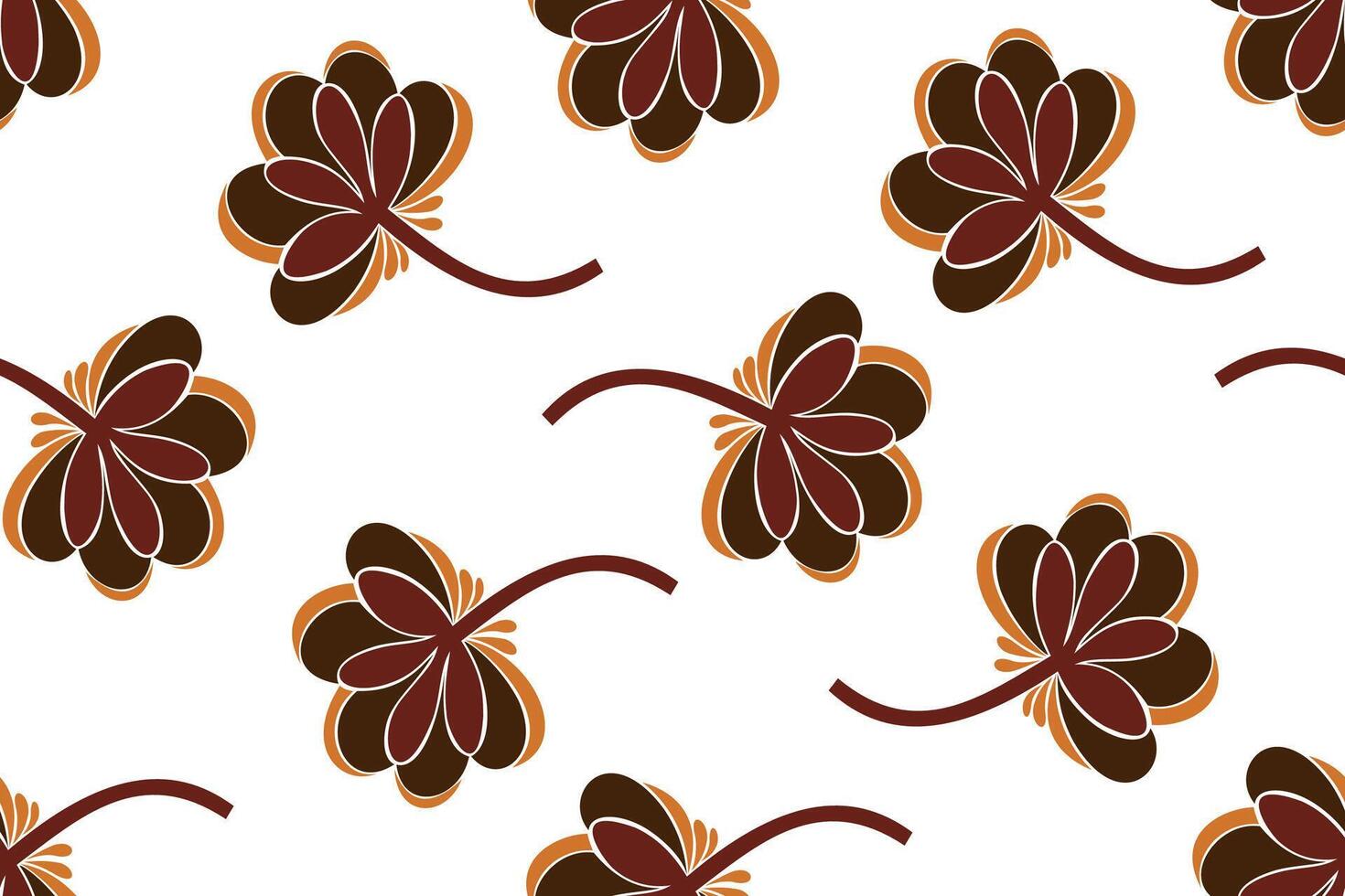 seamless pattern Chrysanthemums,japaneese floral pattern on white background vector