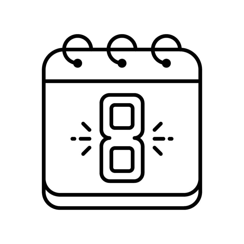 Women's Day outline icon. EPS 10 file vector