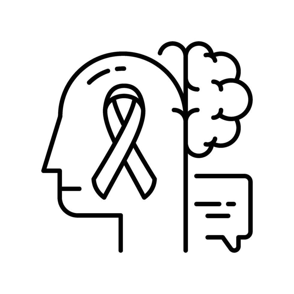 Cancer or tumor outline icon. EPS 10 file vector