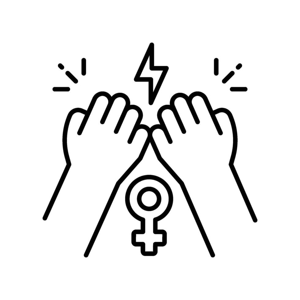Womens Rights outline icon. EPS 10 file vector