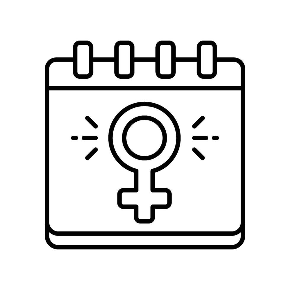 Womens History Month outline icon. EPS 10 file vector