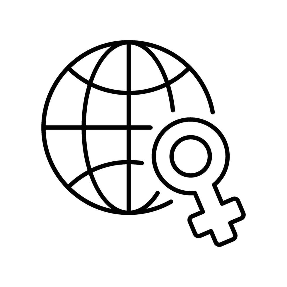 Empowered women outline icon. EPS 10 file vector