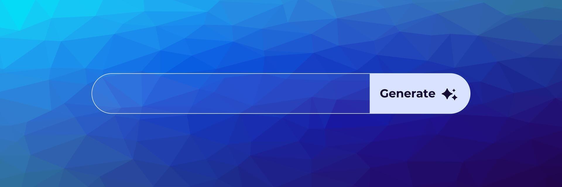 Ai search bar interface for artificial intelligence technology data input and generation vector