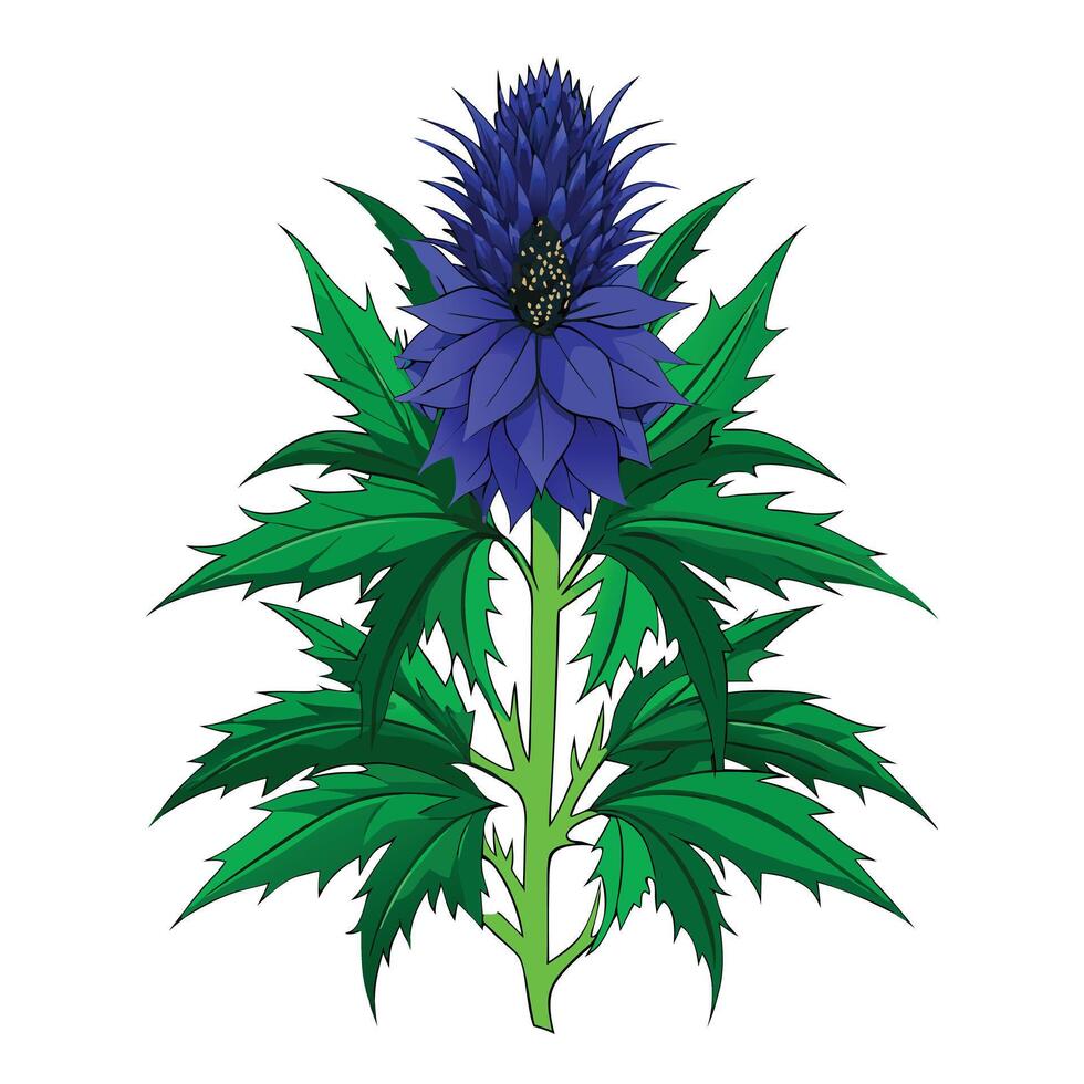 Wolfsbane Flower with Yellow Petals and Green Leaves in a Garden Setting vector