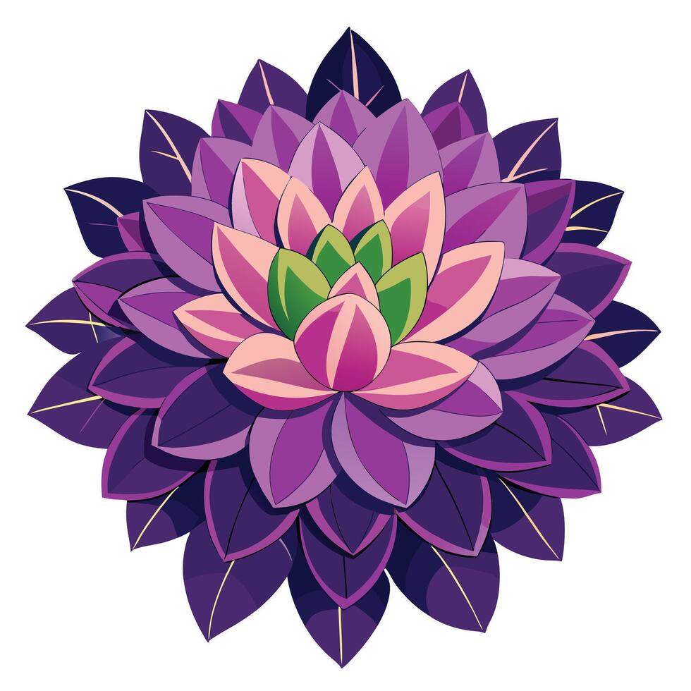 Vibrant Dahlia Plant with Brightly Colored Flowers and Leaves in a Natural Setting Isollated on White Background vector