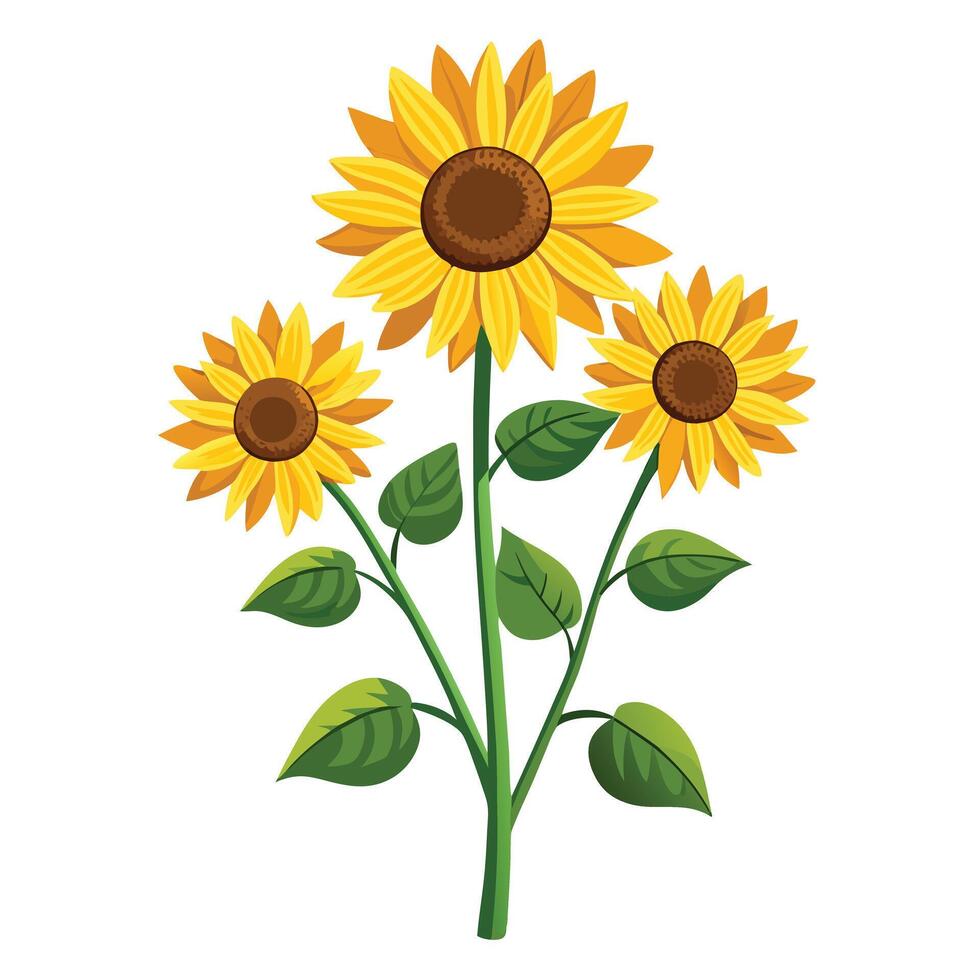 Perennial Sunflower Plant with Purple Flowers and Green Leaves in a Garden Setting vector