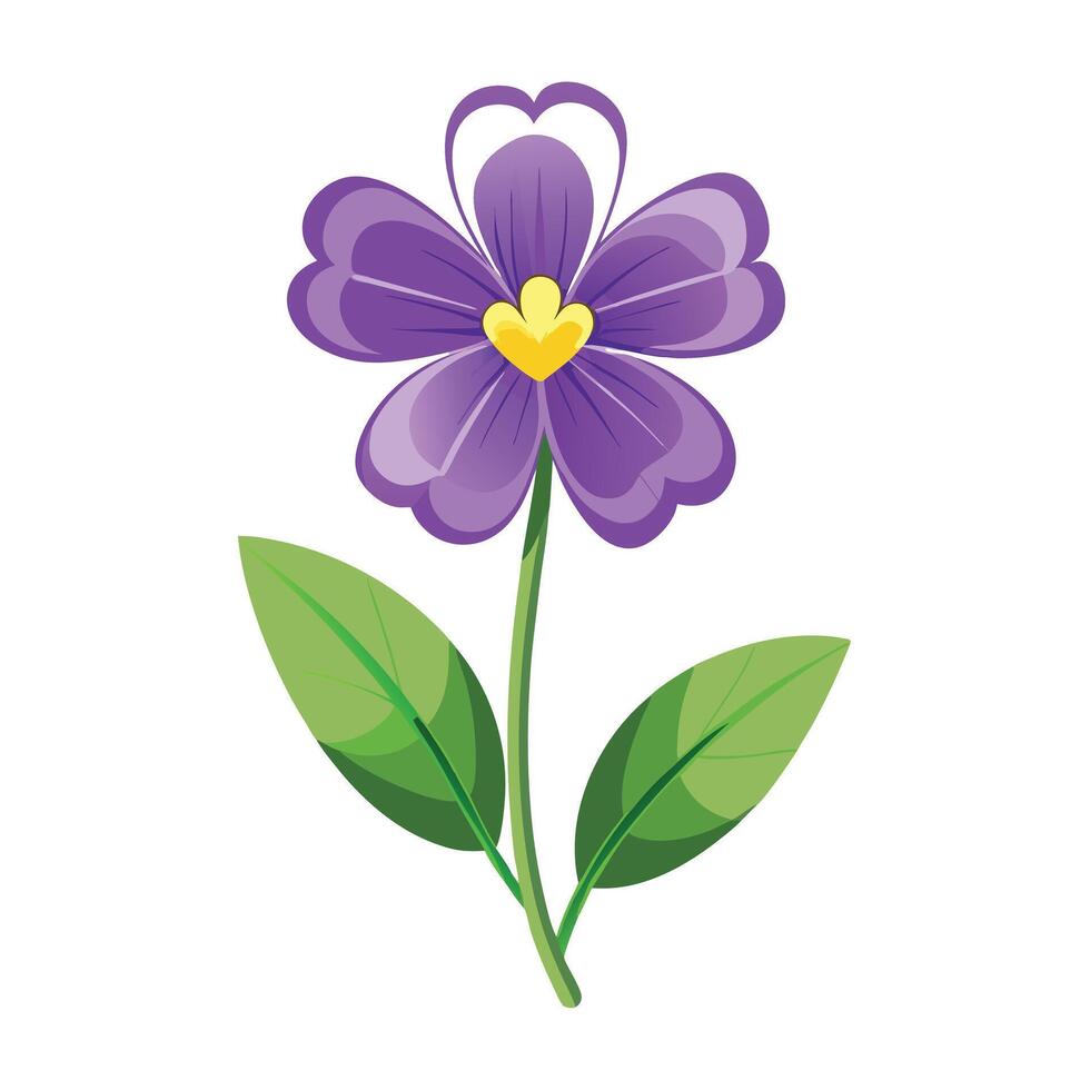 Intricate Details of a Violet Flower in a Natural Setting with Wildflowers and Butterflies vector