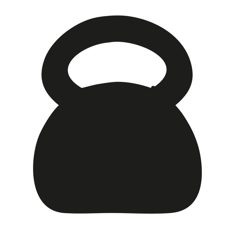 Isolated silhouette of a dumbbell on a white background vector