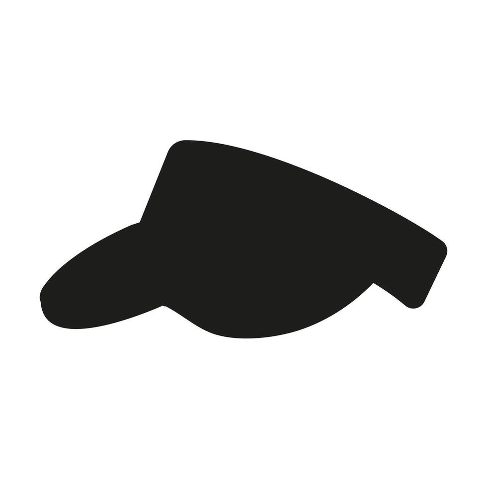 Isolated silhouette of a snapback on a white background vector