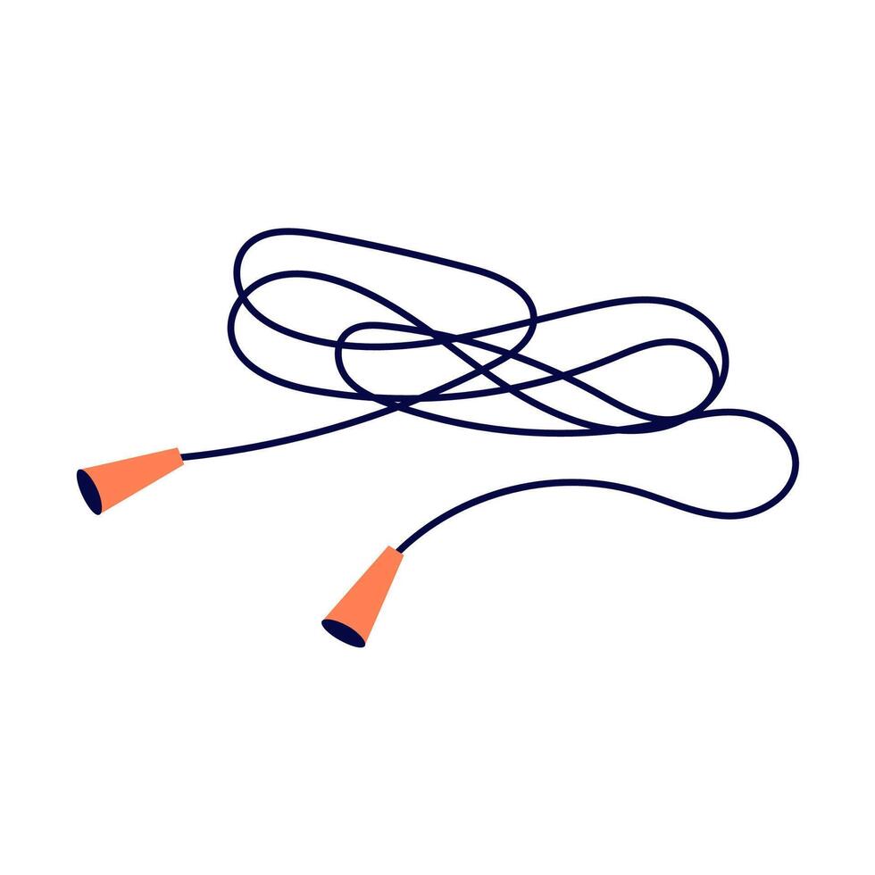 Isolated skipping rope in the gym on a white background vector