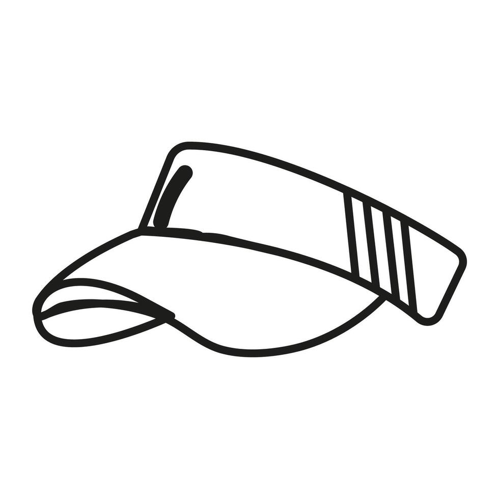 Isolated outline snapback on white background vector