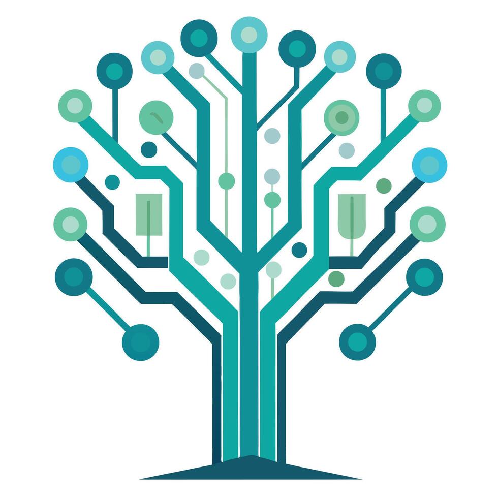 Circuit Board and Tech Elements Generate Design vector