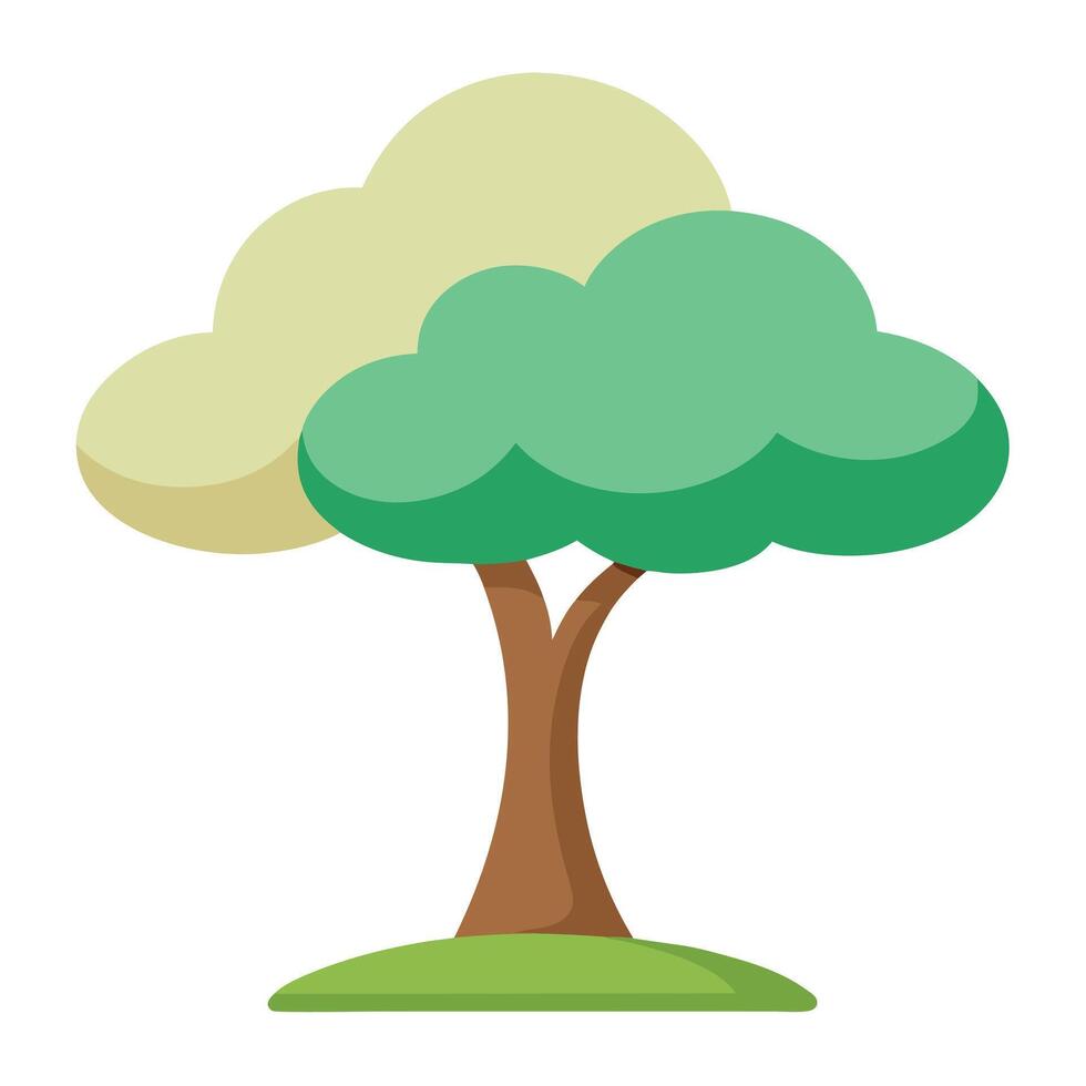 Cloud Shaped Canopy for Flat Tree Design vector