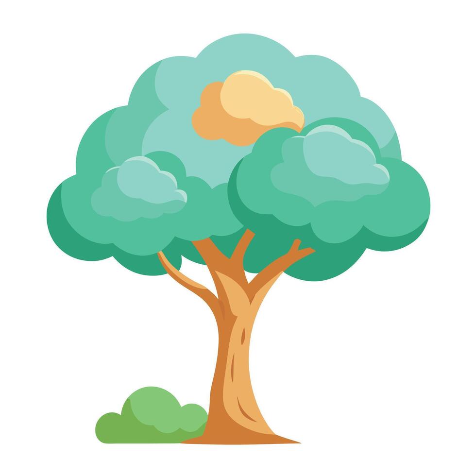 Design with Clouds as the Canopy for a Dreamy Cloud Tree vector