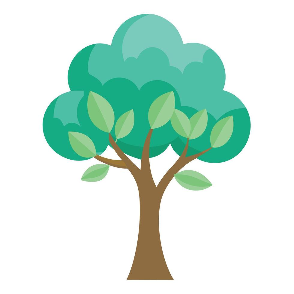 Design Cloudy Canopy for Flat Tree Style vector
