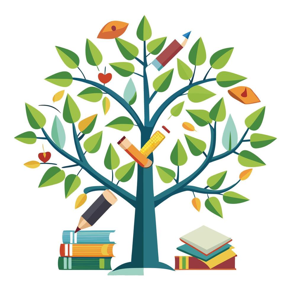 Create Educational Book Leaves for Flat Design vector