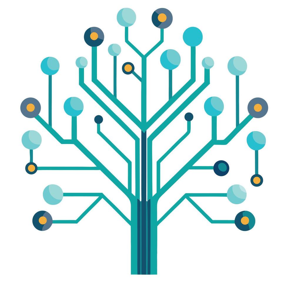 Design Electric Circuit Branches for Flat Tree Style vector