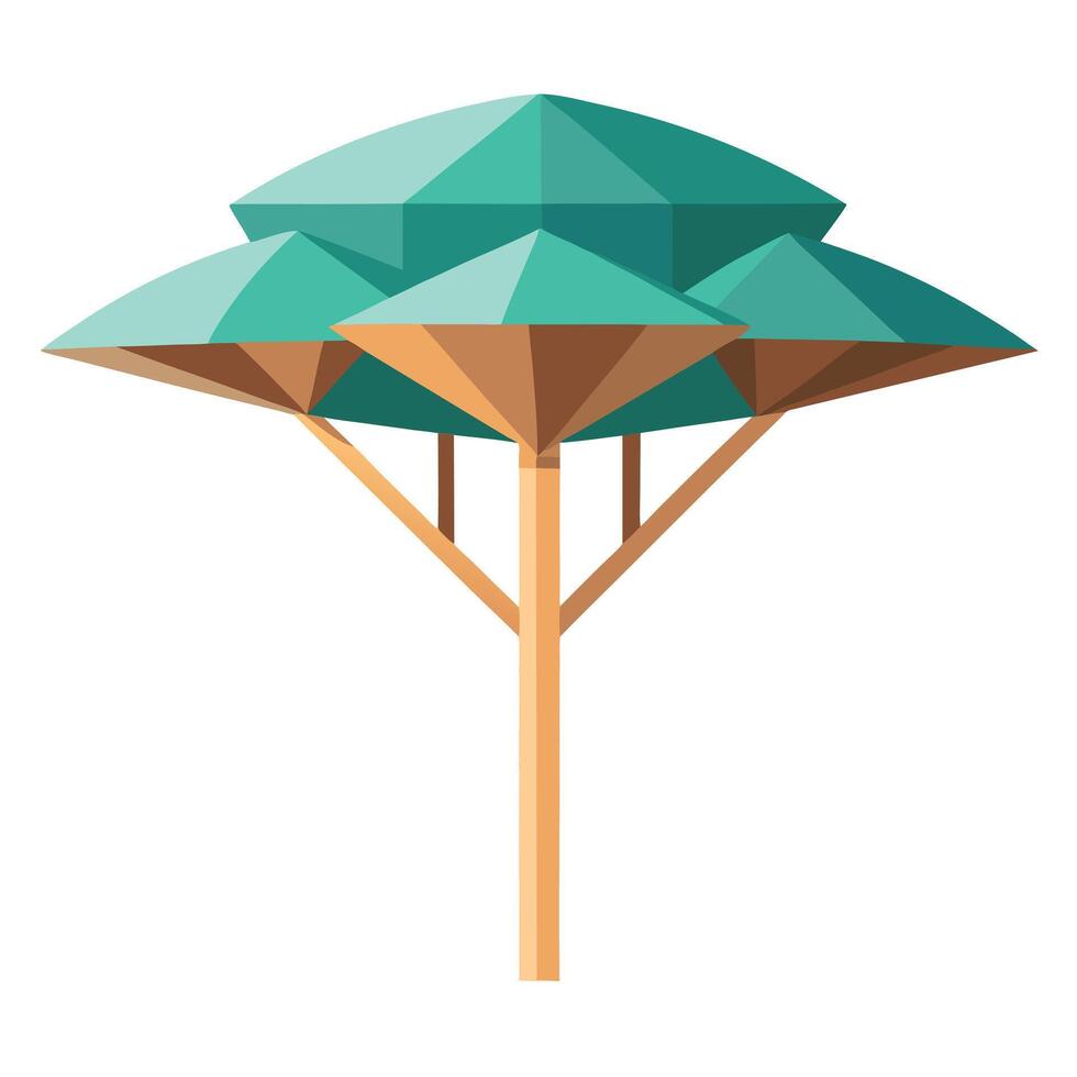 Create Floating Canopy Segments for Flat Design vector