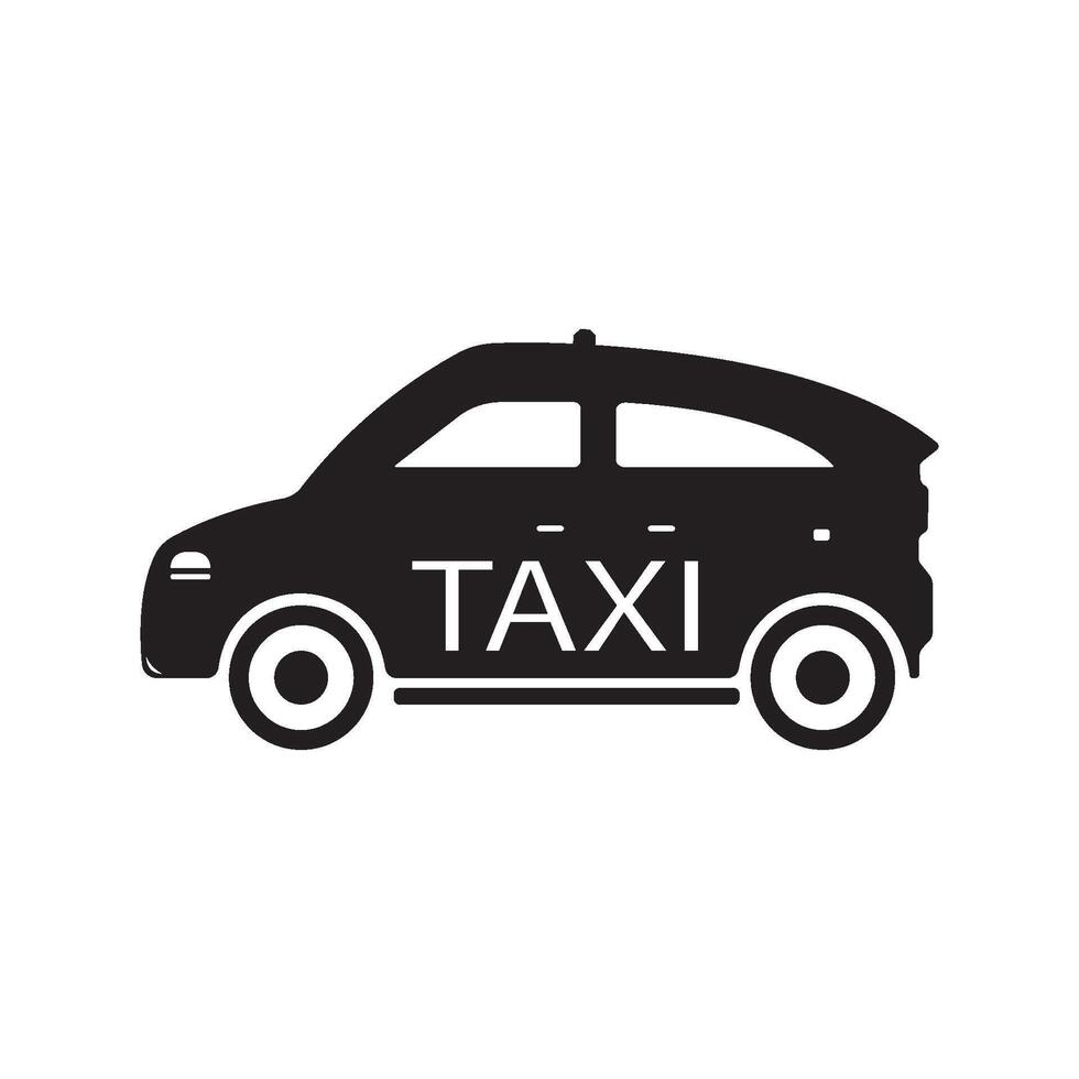 black taxi car icon element design tempate. vector