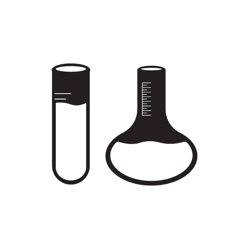 chemical measuring cup icon element design. vector