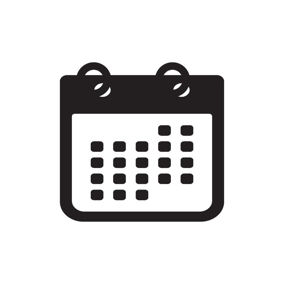 black calender icon element design. vector