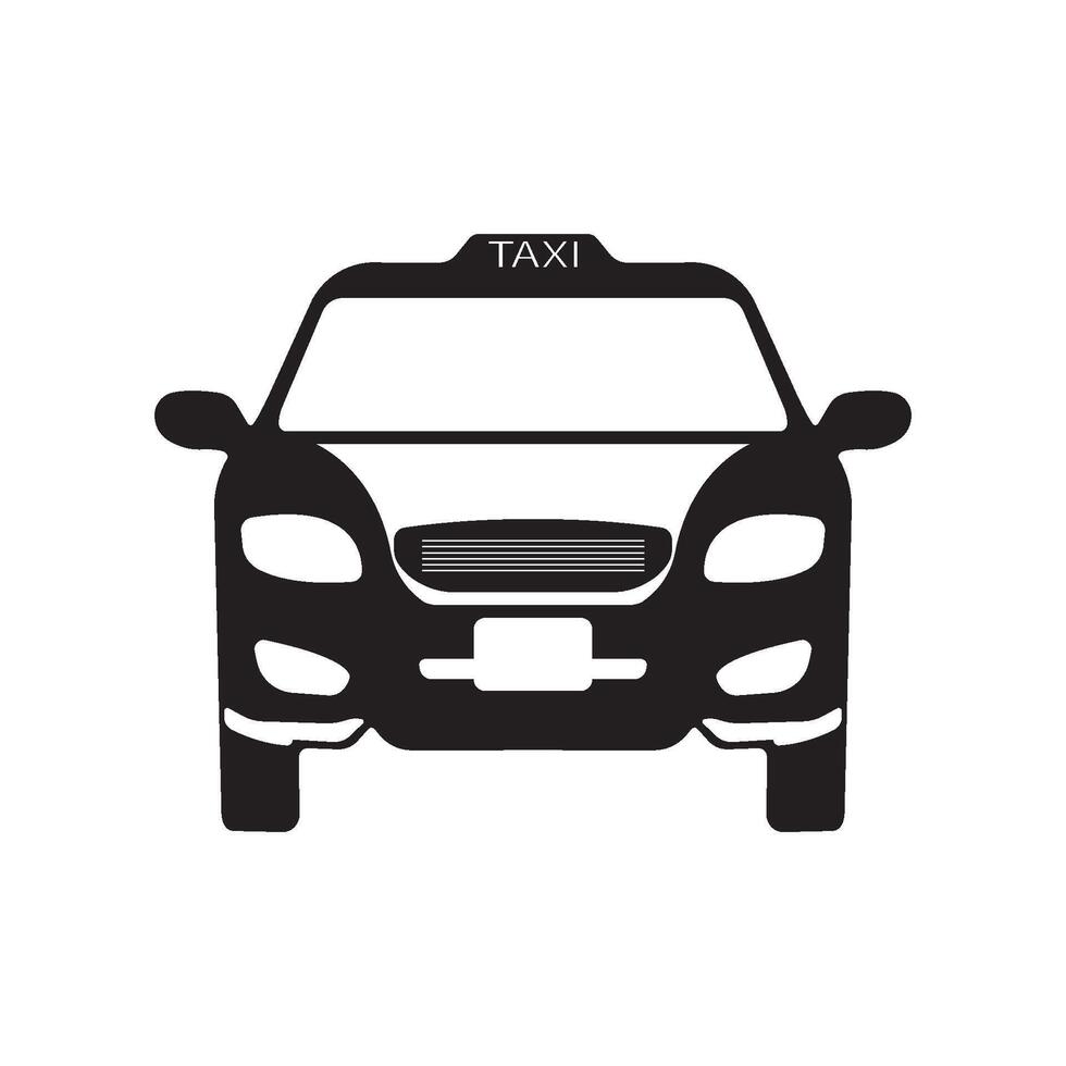 black taxi car icon element design tempate vector